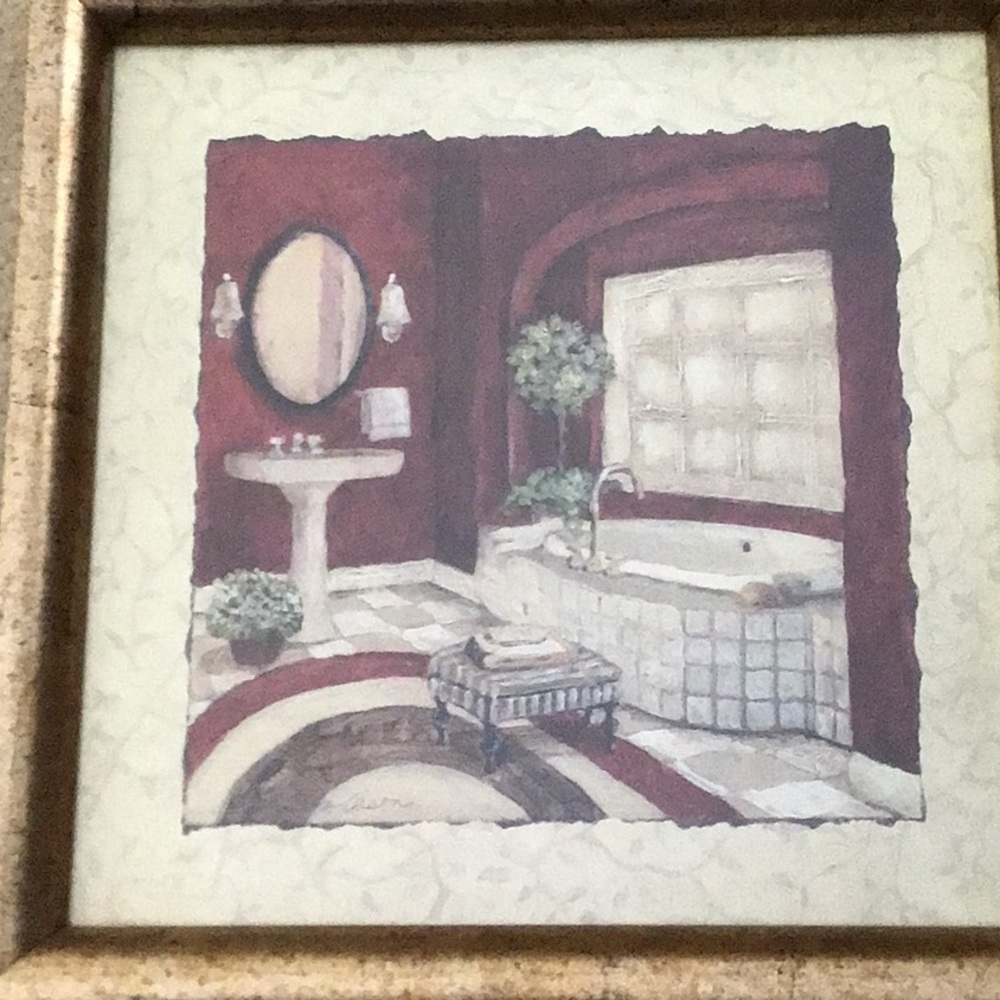 Red and Cream Art & Decals Wall Decor